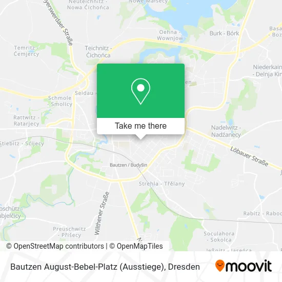 Карта Bautzen August-Bebel-Platz (Ausstiege)