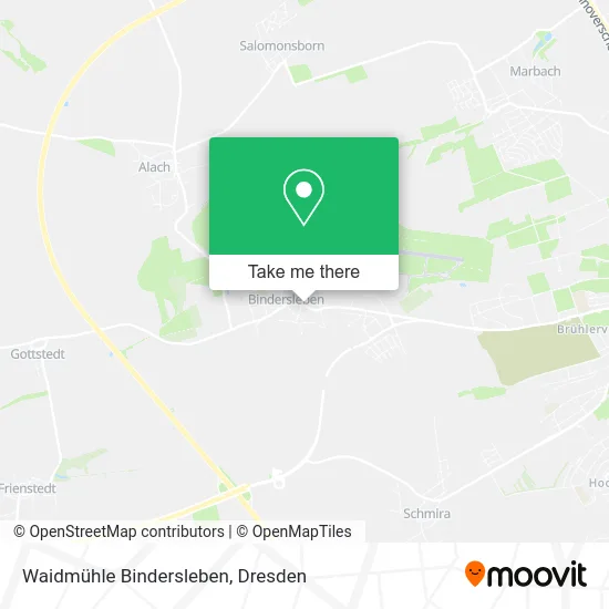 Карта Waidmühle Bindersleben