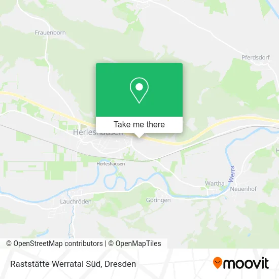 Raststätte Werratal Süd map