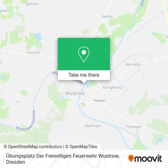 Карта Übungsplatz Der Freiwilligen Feuerwehr Wustrow