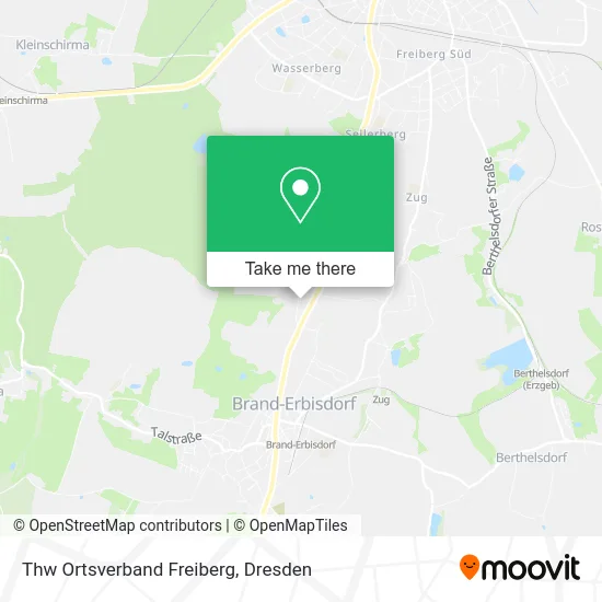 Карта Thw Ortsverband Freiberg