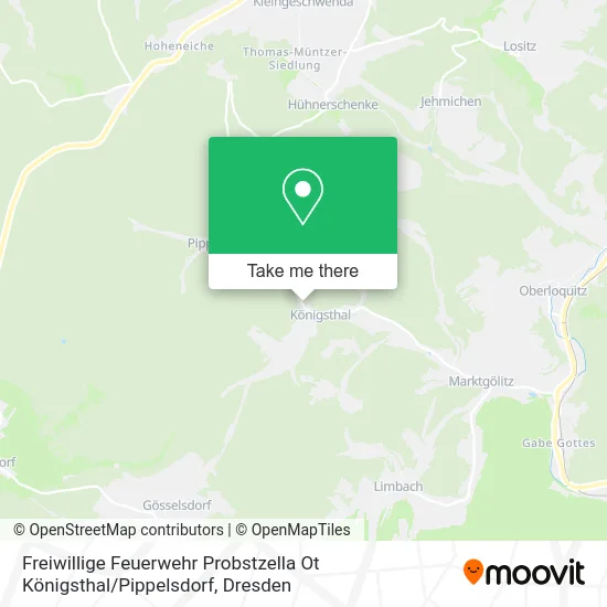 Карта Freiwillige Feuerwehr Probstzella Ot Königsthal / Pippelsdorf