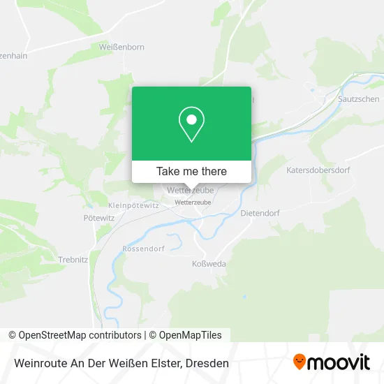 Карта Weinroute An Der Weißen Elster