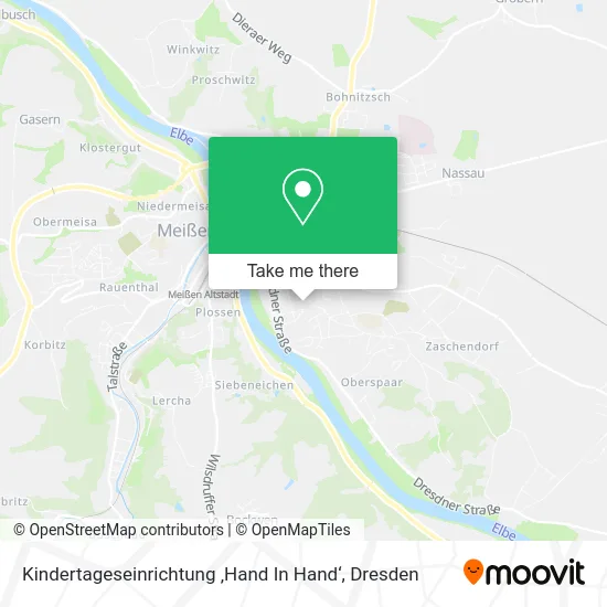 Карта Kindertageseinrichtung ‚Hand In Hand‘
