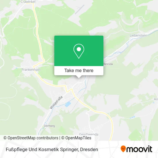 Карта Fußpflege Und Kosmetik Springer