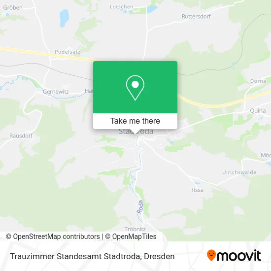Карта Trauzimmer Standesamt Stadtroda