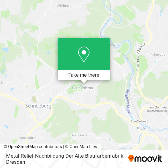 Карта Metal-Relief-Nachbildung Der Alte Blaufarbenfabrik