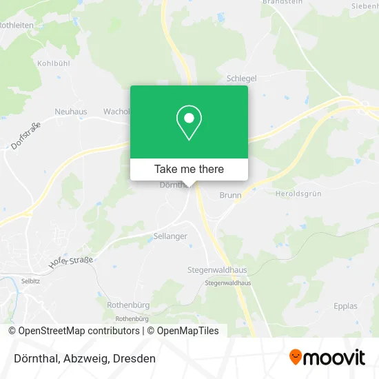 Карта Dörnthal, Abzweig