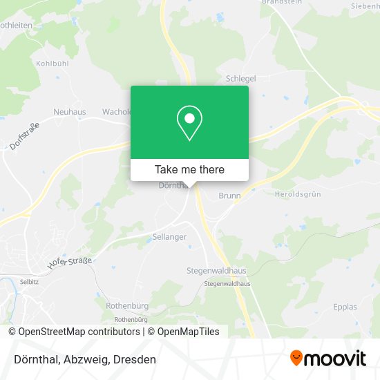 Карта Dörnthal, Abzweig