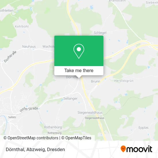 Карта Dörnthal, Abzweig