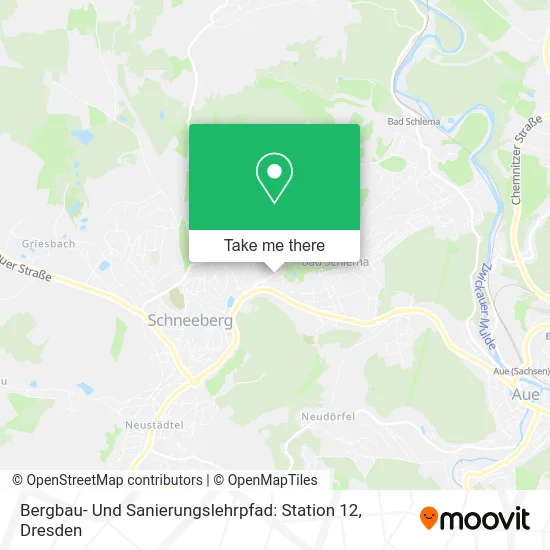 Карта Bergbau- Und Sanierungslehrpfad: Station 12