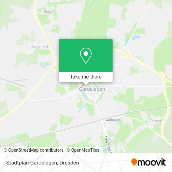 Карта Stadtplan Gardelegen