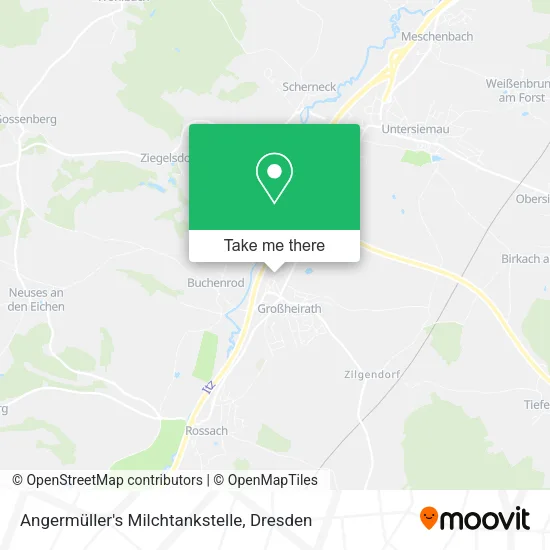 Карта Angermüller's Milchtankstelle