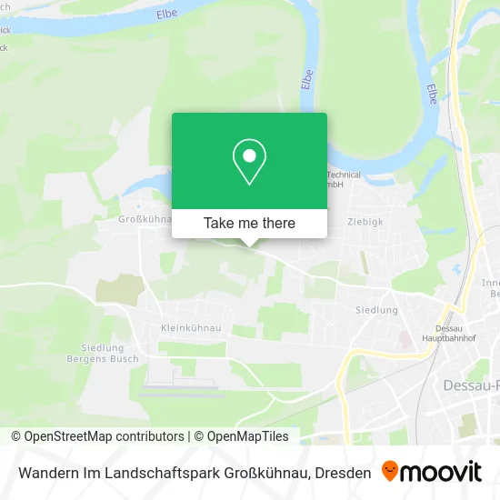 Карта Wandern Im Landschaftspark Großkühnau