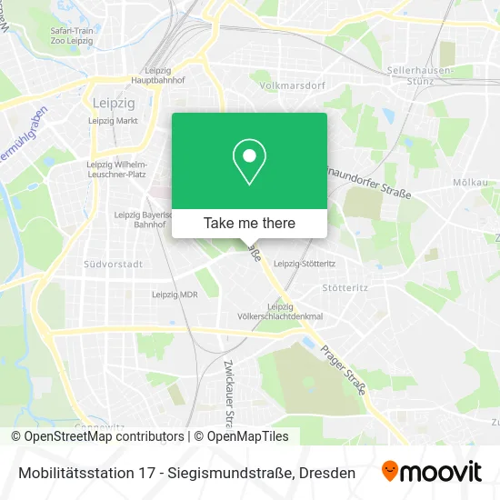 Карта Mobilitätsstation 17 - Siegismundstraße