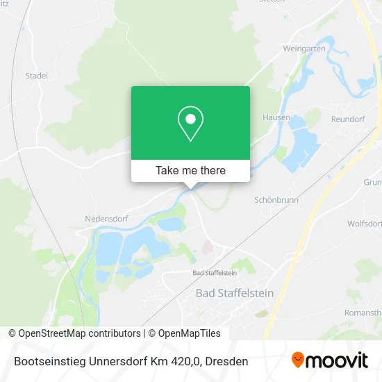 Карта Bootseinstieg Unnersdorf Km 420,0