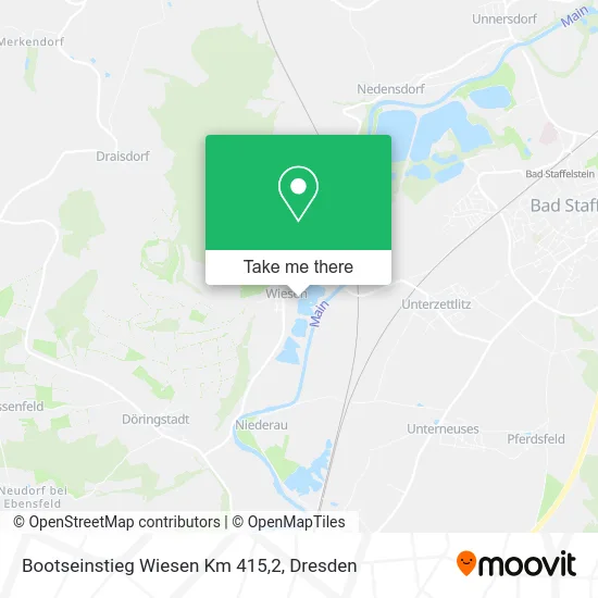 Карта Bootseinstieg Wiesen Km 415,2