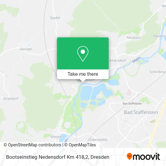 Карта Bootseinstieg Nedensdorf Km 418,2