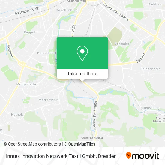 Карта Inntex Innovation Netzwerk Textil Gmbh