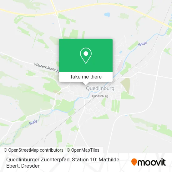 Карта Quedlinburger Züchterpfad, Station 10: Mathilde Ebert