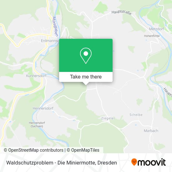 Карта Waldschutzproblem - Die Miniermotte
