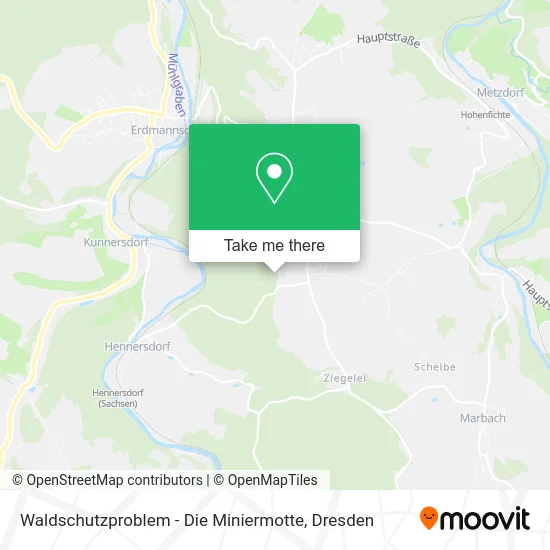 Карта Waldschutzproblem - Die Miniermotte
