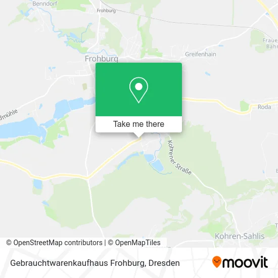 Карта Gebrauchtwarenkaufhaus Frohburg