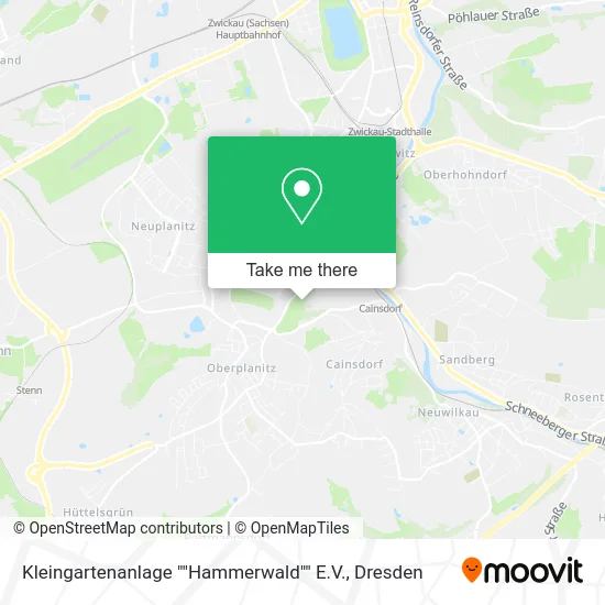 Карта Kleingartenanlage ""Hammerwald"" E.V.