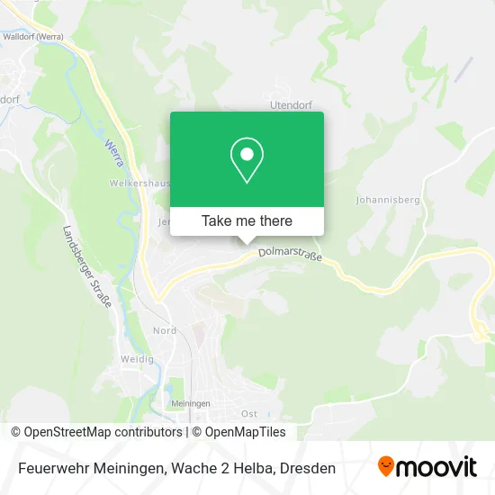 Карта Feuerwehr Meiningen, Wache 2 Helba