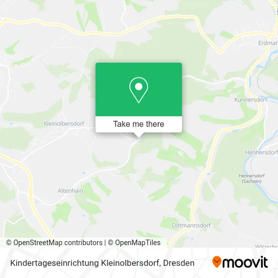 Карта Kindertageseinrichtung Kleinolbersdorf