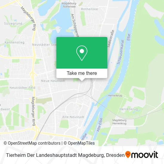 Карта Tierheim Der Landeshauptstadt Magdeburg