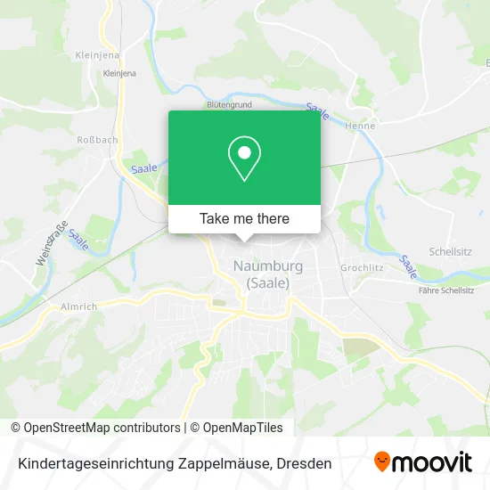 Карта Kindertageseinrichtung Zappelmäuse