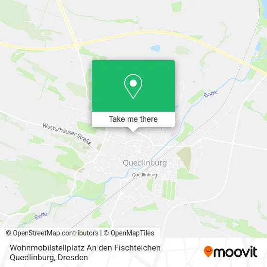 Карта Wohnmobilstellplatz An den Fischteichen Quedlinburg