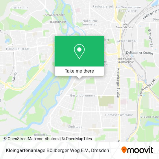 Карта Kleingartenanlage Böllberger Weg E.V.