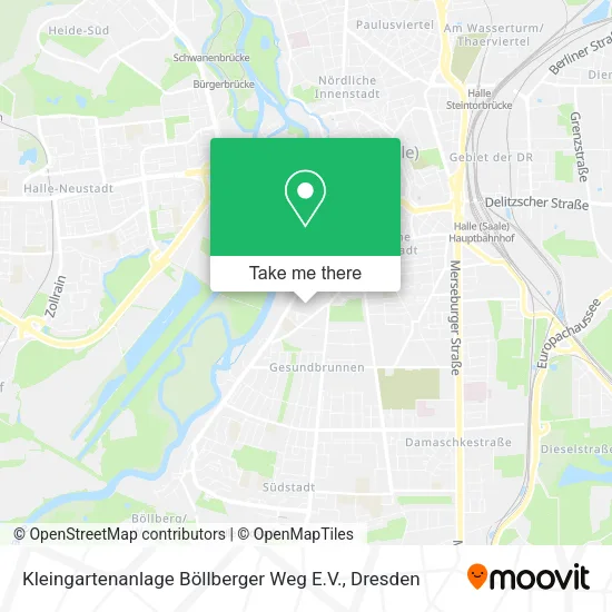 Карта Kleingartenanlage Böllberger Weg E.V.