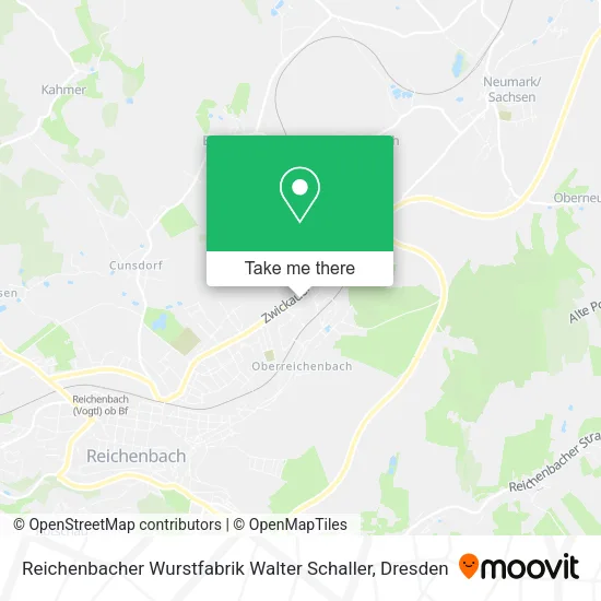 Карта Reichenbacher Wurstfabrik Walter Schaller