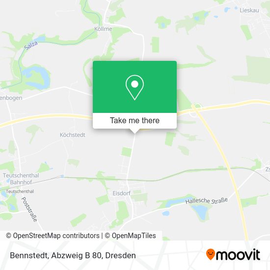 Карта Bennstedt, Abzweig B 80