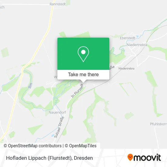 Карта Hofladen Lippach (Flurstedt)