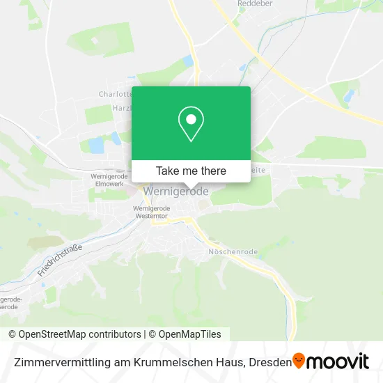 Карта Zimmervermittling am Krummelschen Haus