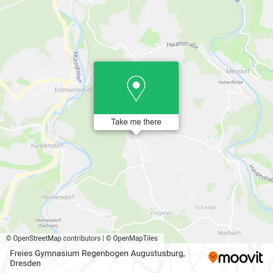 Карта Freies Gymnasium Regenbogen Augustusburg