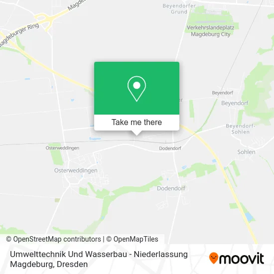 Карта Umwelttechnik Und Wasserbau - Niederlassung Magdeburg