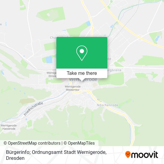 Карта Bürgerinfo; Ordnungsamt Stadt Wernigerode