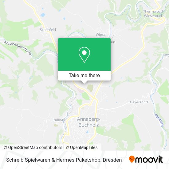 Карта Schreib Spielwaren & Hermes Paketshop