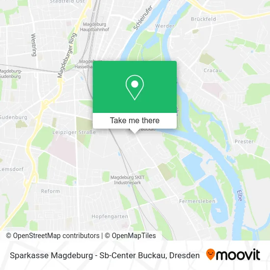 Карта Sparkasse Magdeburg - Sb-Center Buckau