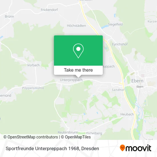 Карта Sportfreunde Unterpreppach 1968