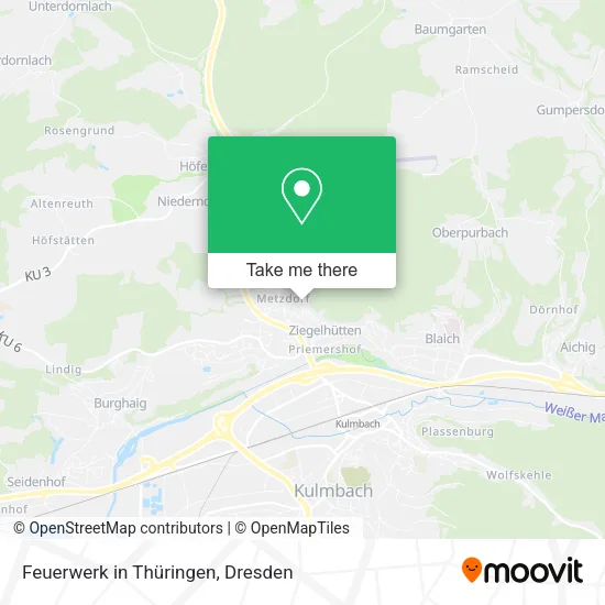 Карта Feuerwerk in Thüringen