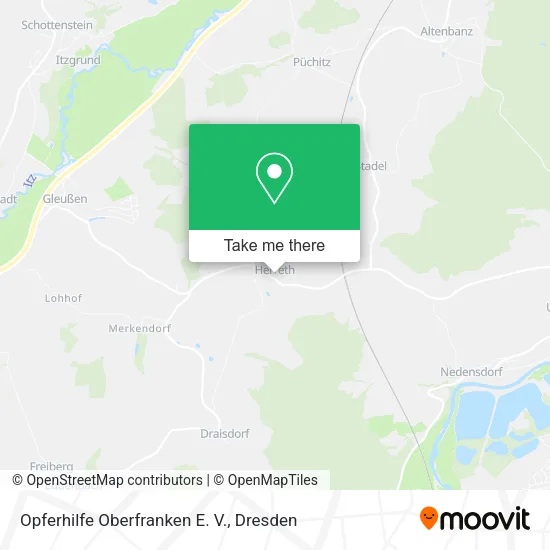 Карта Opferhilfe Oberfranken E. V.