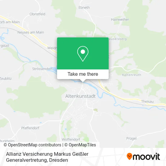Карта Allianz Versicherung Markus Geißler Generalvertretung