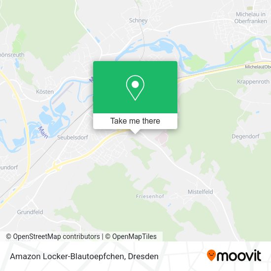 Карта Amazon Locker-Blautoepfchen