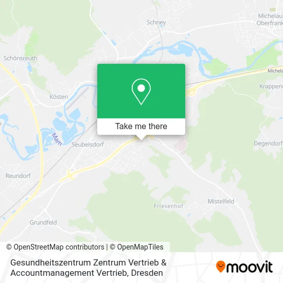 Карта Gesundheitszentrum Zentrum Vertrieb & Accountmanagement Vertrieb